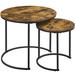 Ebern Designs Parkgate Rustic Nesting Coffee Table Wood/Metal in Brown | 19.69 H x 23.62 W x 23.62 D in | Wayfair 24CA2AEC1A4245AD925B4509626E28D2