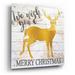 The Holiday Aisle® We Wish You a Merry Christmas Deer - Unframed Print Plastic/Acrylic | 24 H x 24 W x 0.2 D in | Wayfair