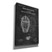 Williston Forge Baseball Catchers Mask Blueprint Patent Chalkboard - Wrapped Canvas Print Canvas in Black/White | 18 H x 12 W x 0.75 D in | Wayfair