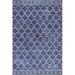 Blue/White 72 x 108 x 0.2 in Area Rug - Winston Porter Blue Machine Washable Indoor Or Outdoor Area Rug Polyester | 72 H x 108 W x 0.2 D in | Wayfair