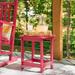 Rosecliff Heights Harper All-Weather Square Adirondack HDPE Plastic/Resin Outdoor Side Table in Red | 19 H x 14.75 W x 14.75 D in | Wayfair
