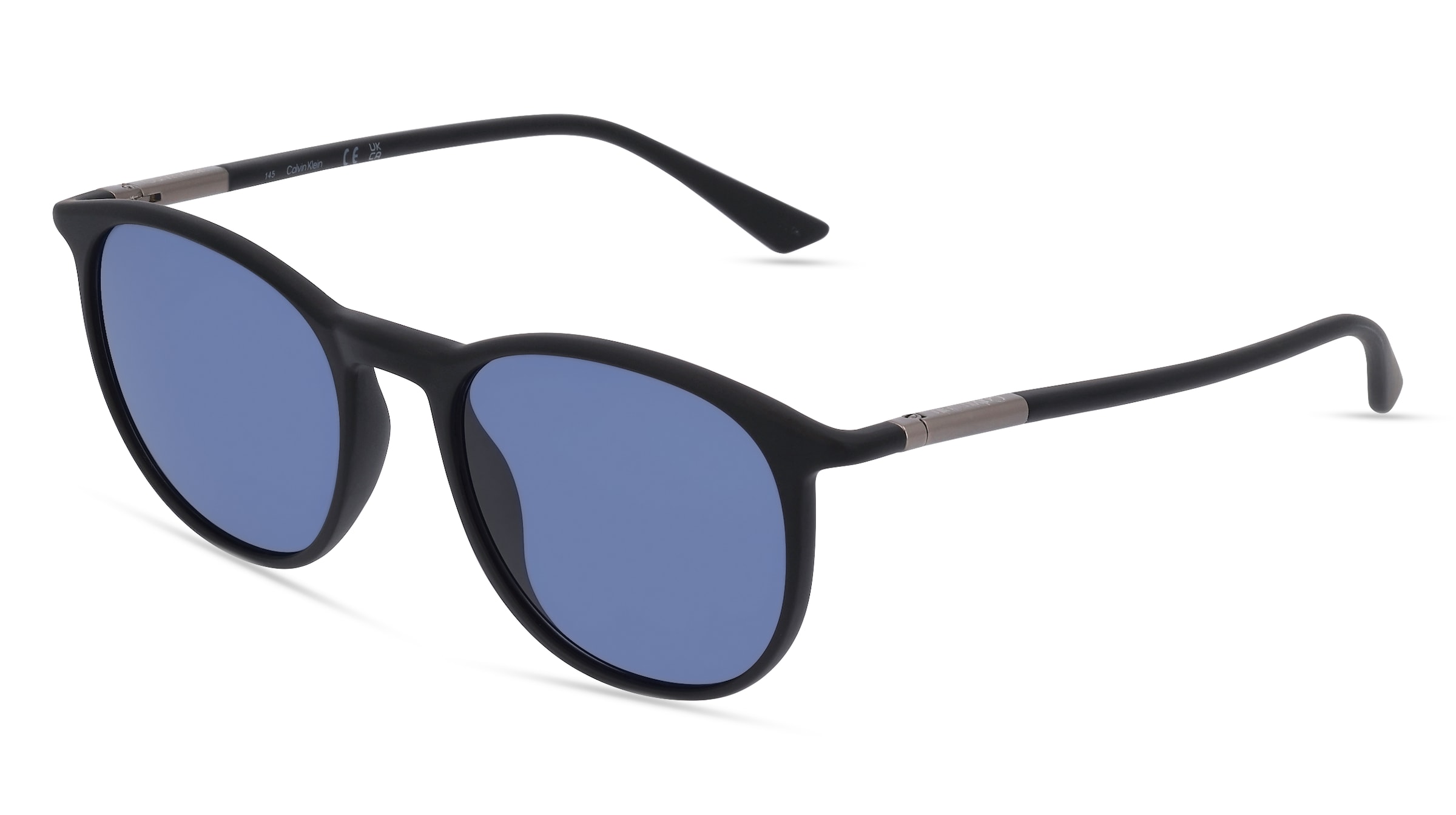Calvin Klein CK22537S Unisex-Sonnenbrille Vollrand Oval Kunststoff-Gestell, schwarz