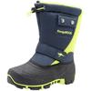 Winterstiefel KANGAROOS "Kanga-Bean II", Damen, Gr. 29, blau (navy, lime), Synthetik, Textil, sportlich, Schuhe, Snowboots, Winterboots, Winterschuhe, wasserabweisend