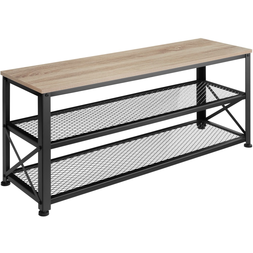 Étagère à chaussures Style industriel 101x305x455cm Bois clair