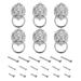 Drawer Knobs, 2.68" Dresser Handle Cupboard Pull for Furniture Part, 6Pcs Silver - Silver Tone