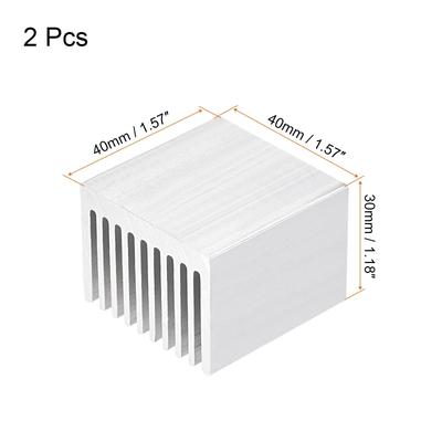 Electronic Cooler Aluminium Heatsink for CPU Silver Tone