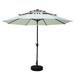 Zenova 10-foot 3-tier Tilting Patio Umbrella LED Lighted Solar Umbrella with Base