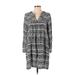 Thakoon Collective Casual Dress - Shirtdress: Black Aztec or Tribal Print Dresses - Women's Size 0