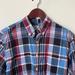 J. Crew Shirts | J Crew Men's Sz Medium Slim Fit 100% Cotton Plaid Long Sleeve Button Down Shirt | Color: Blue/Red | Size: M
