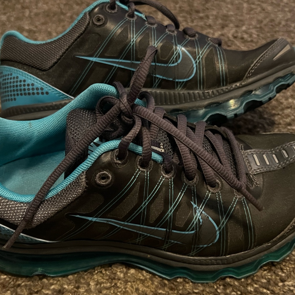 Nike Shoes | 6.5 Gray And Teal Nike Air Max | Color: Blue/Gray | Size: 6.5
