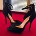 Jessica Simpson Shoes | Jessica Simpson Open Toe Suede Pumps | Color: Black | Size: 7