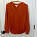 Nine West Tops | Beautiful Burnt Orange V Neck Blouse | Color: Orange | Size: M