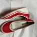 American Eagle Outfitters Shoes | American Eagle Canvas Shoes | Color: Red/White | Size: 6.5