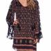 Free People Dresses | Free People Nomad Child Boho Dress Lace Tunic Roses Black Bohemian Sz S Petite | Color: Black/Red | Size: Sp