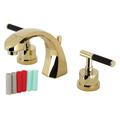 Kingston Brass KS4982CKL Kaiser Widespread Bathroom Faucet with Brass Pop-Up, Polished Brass - Kingston Brass KS4982CKL