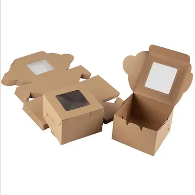 Boîtes en papier kraft Chamonix avec fenêtre d'affichage transparente emballage de boîte