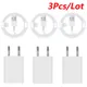 3 pièces/lot chargeur USB EU pour iPhone 13 12 11 Pro MAX câble de charge USB pour iPhone 8 7 6 5S