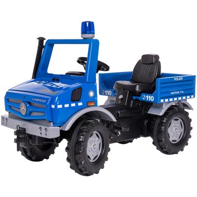 Tretfahrzeug ROLLY TOYS "rollyUnimog Polizei", blau, Tretfahrzeuge, KinderB:118cm H:81cm T:54cm, inkl. rollyFlashlight, B:118cm H:81cm T:54cm