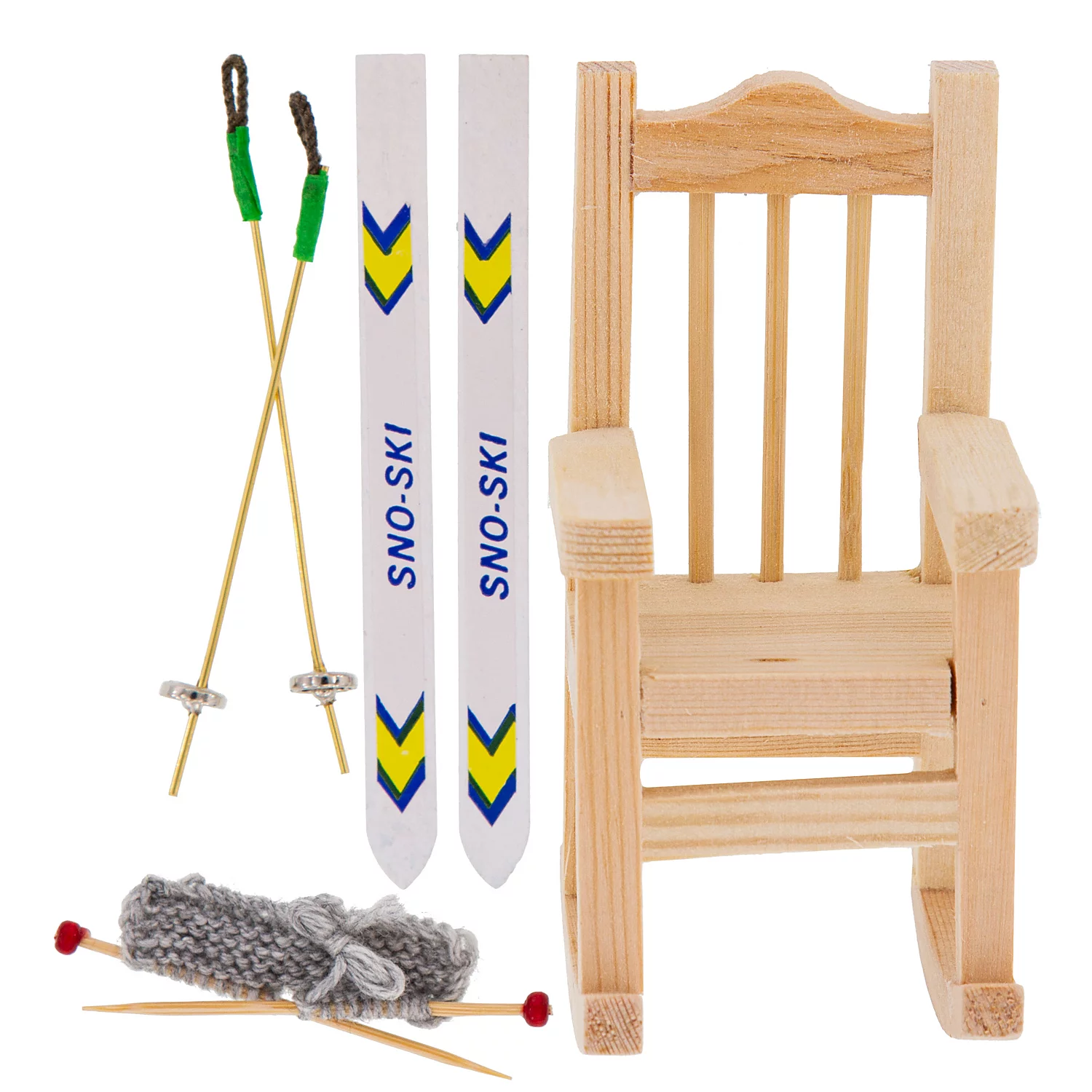 Miniatur Stricken/Skier, 4-teilig Image