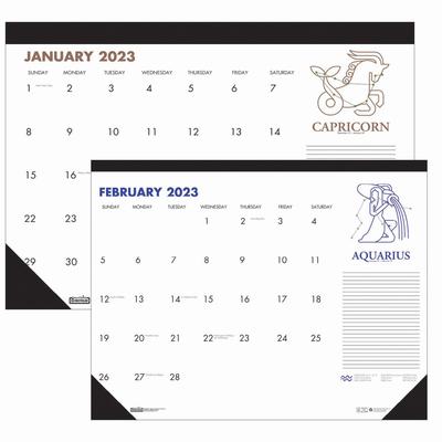 Zodiac Monthly Desk Pad Calendar