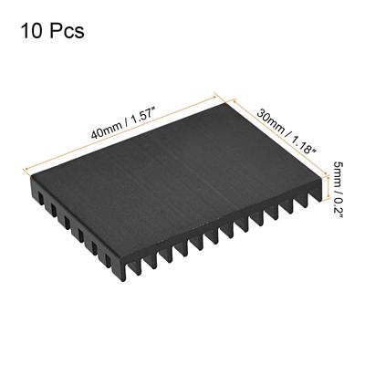 Electronic Radiators Aluminium Heatsink Cooler 30x40x5mm for CPU 10Pcs