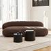 Modern Farmhouse Round Accent Nesting Side Coffee Table Set (Set of 2)