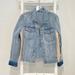 Free People Jackets & Coats | Free People Rare Denim Jacket With Crochet Side Inserts | Color: Blue/Cream | Size: M