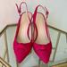 Nine West Shoes | New Nine West Slingback Hot Pink Grosgrain Fabric Pumps 4" Heel Size 7m | Color: Pink | Size: 7