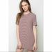 Brandy Melville Dresses | Brandy Melville Luana Striped T-Shirt Dress | Color: Red/White | Size: One Size