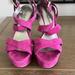 Nine West Shoes | Hot Pink Suede Platform Sandals | Color: Pink | Size: 5.5