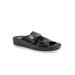 Wide Width Women's Emmie Sandal by SoftWalk in Black (Size 7 W)