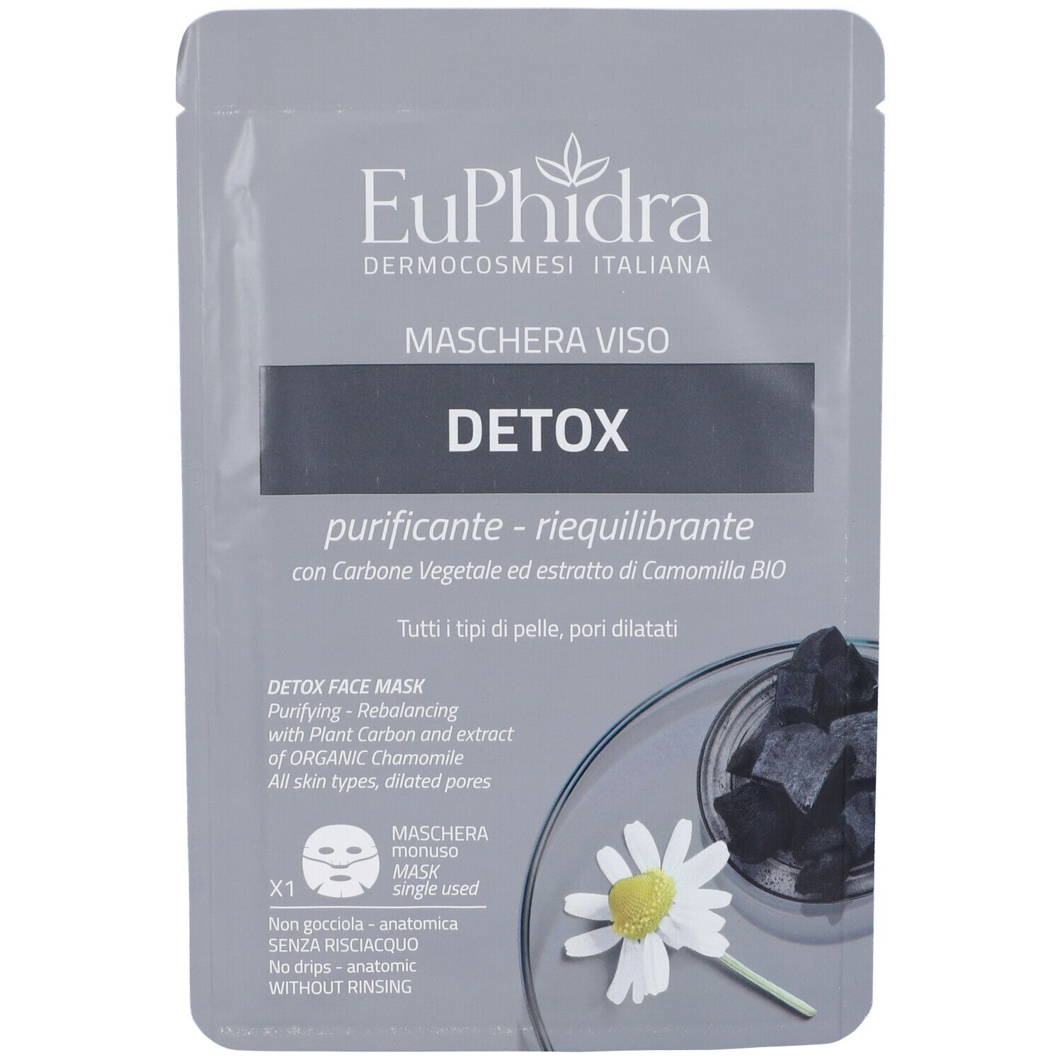 Euphidra Maschera Viso Detox 1 pz viso