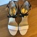 Michael Kors Shoes | Michael Kors Leather Ankle Strap Block Heel Sandals Size:8.5 | Color: Black/White | Size: 8.5