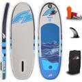 Inflatable SUP-Board F2 "F2 Mini Malibu Air" Wassersportboards Gr. 8,0'' 244 cm, blau (blau, grau) Stand Up Paddle