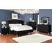 CDecor Home Furnishings Audrey 3-Piece Upholstered Bedroom Set w/ Dresser Upholstered, Wood in Black | 66.25 H x 87 W x 88.5 D in | Wayfair