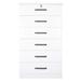 Latitude Run® Neko 6 Drawer 36" W Chest Wood in White | 62 H x 36 W x 22 D in | Wayfair 5827E257EB8549DC82907BF5E1D56368