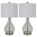 Wrought Studio™ Bottolf 22.5" Table Lamp Set Glass/Linen/Metal | 22.5 H x 12 W x 12 D in | Wayfair 2DB269AAF1ED4D558297D260571FCFE1