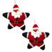 The Holiday Aisle® Star Santa Hanging Figurine Ornament Set of 2 Fabric in Black/Red/White | 4 H x 1 W x 1 D in | Wayfair
