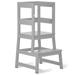 Isabelle & Max™ Axelrad Learning Tower Step Stool Wood in Gray | 33.5 H x 16 W x 17.5 D in | Wayfair 3173AFAF67544A81B6674224AAB80E90