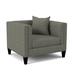 Armchair - Wade Logan® Banelly 43" W Tufted Polyester Armchair Fabric in Black/Brown | 31 H x 43 W x 36 D in | Wayfair