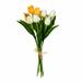 Primrue 14" Artificial Tulip Bundle in Orange/Pink/White | 14 H x 9 W x 9 D in | Wayfair 004A837135EA48A3BE7F8DF70C574248