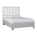 David Francis Furniture Honeycomb Standard Bed Wood/Wicker/Rattan in Gray | 60 H x 63.5 W x 85 D in | Wayfair B4205BED-Q-S152