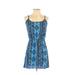 Forever 21 Casual Dress - Mini: Blue Aztec or Tribal Print Dresses - Women's Size Medium