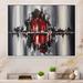 17 Stories Fantasy Red City Skyline - Floater Frame Print on Canvas Metal in Black/Gray/Red | 16 H x 32 W x 1 D in | Wayfair