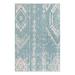 Blue/White 108 x 0.13 in Area Rug - The Twillery Co.® Medford Geometric Machine Woven Rectangle Indoor/Outdoor Area Rug in Light Aqua/Ivory | Wayfair