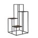 17 Stories 50" H x 25.5" W x 25.5" D Shelving Unit Wood/Wire/Metal in Black/Brown | 50 H x 25.5 W x 25.5 D in | Wayfair