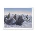 Millwood Pines White Winter Snow Mountain - Painting on Canvas Metal in Gray/White | 30 H x 40 W x 1.5 D in | Wayfair