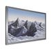 Millwood Pines White Winter Snow Mountain - Painting on Canvas Metal in Gray/White | 16 H x 32 W x 1 D in | Wayfair