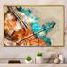 Winston Porter Modern Energetic Color Violin - Print on Canvas Metal in Green/Orange | 16 H x 32 W x 1 D in | Wayfair