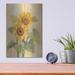 Rosalind Wheeler Summer Sunflowers I on Barn Board by Albena Hristova - Unframed Print on in Brown/Green/Yellow | 16 H x 12 W x 0.13 D in | Wayfair
